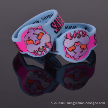 Popular wholesales customized logo and print silicone wristband